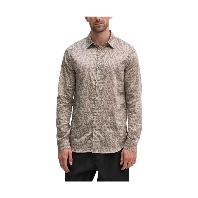 Πουκάμισο με μακριά μανίκια EAX REGULAR FIT SHIRT MEN