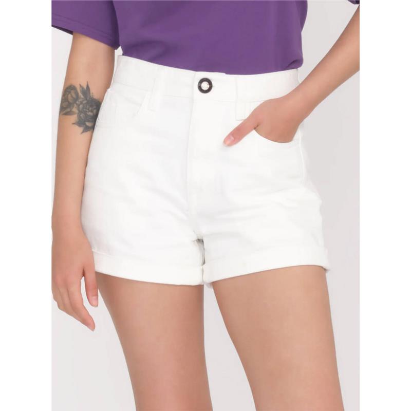 Volcom - WEELLOW DENIM SHORT ΣΟΡΤΣ ΓΥΝΑΙΚΕΙΟ - STAR WHITE