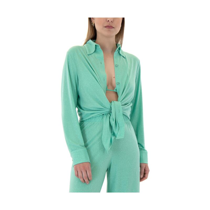 Πουκάμισα C.manolo GLITTER LONGSLEEVE SHIRT WOMEN