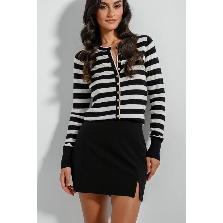 Μίνι φούστα με φερμουάρ (BLACK)