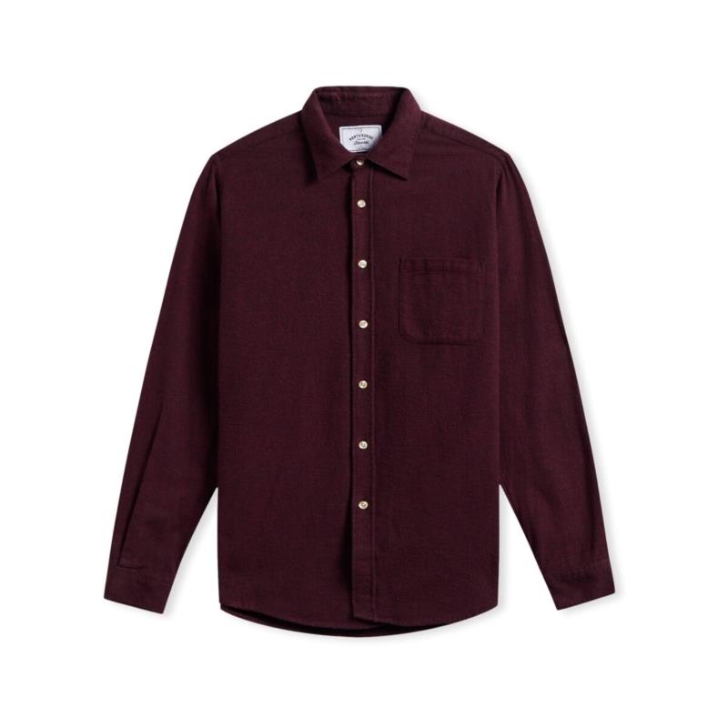 Πουκάμισο με μακριά μανίκια Portuguese Flannel Teca Shirt - Bordeaux