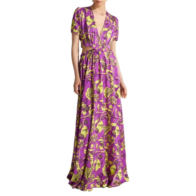 Φόρεμα Ale Maxi Floral 8916548-PURPLE Γυναικείο