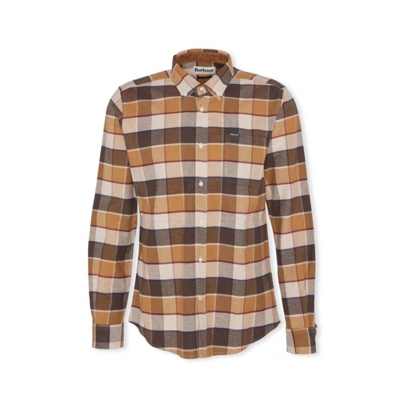 Πουκάμισο με μακριά μανίκια Barbour Shirt Valley Tailored - Brown