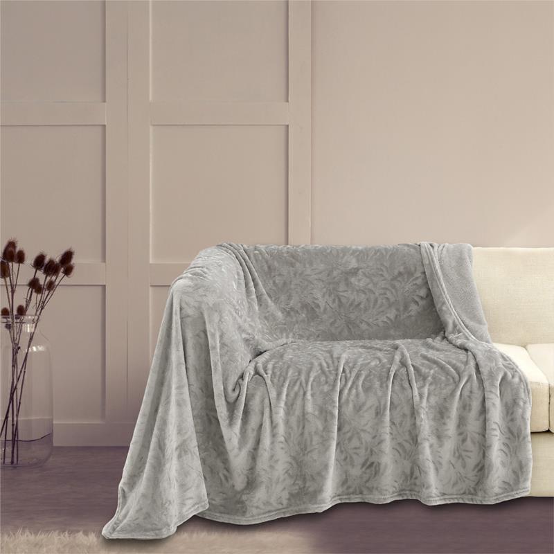 Ριχτάρι Τριθέσιου 170X300 Melinen Flannel Aria Silver (170x300)