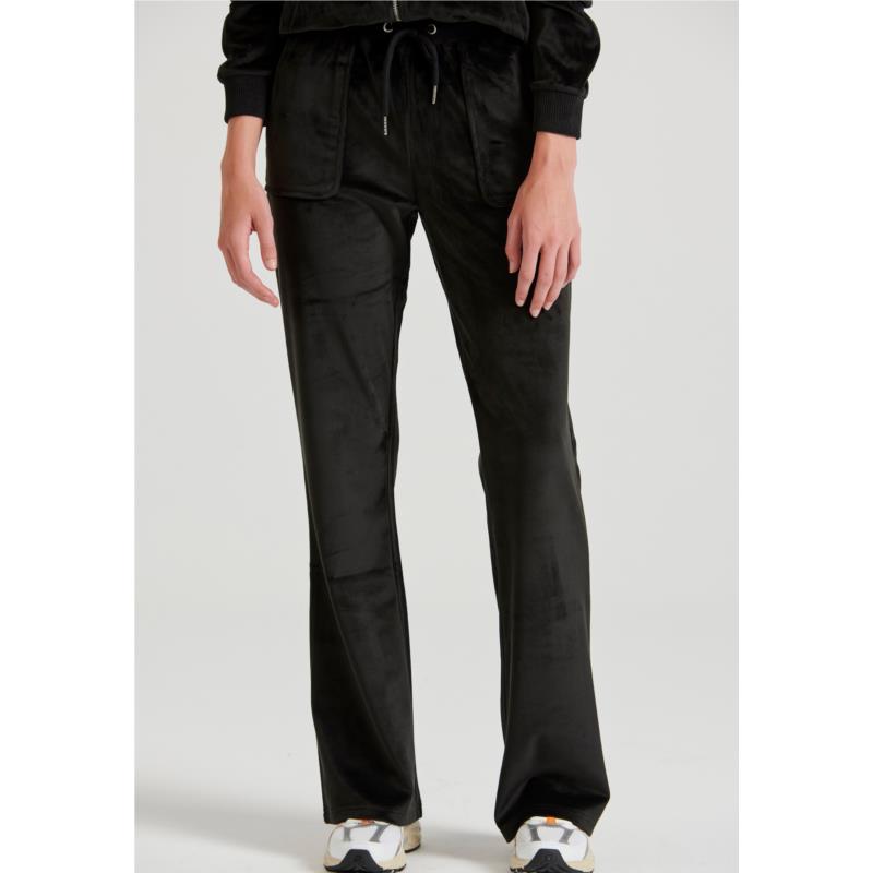 Flare fit παντελόνι φόρμας σε βελουτέ ύφασμα