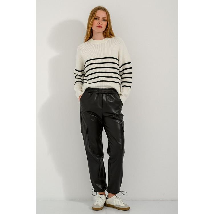 Ριγέ πλεκτό (OFFWHT/BLK)