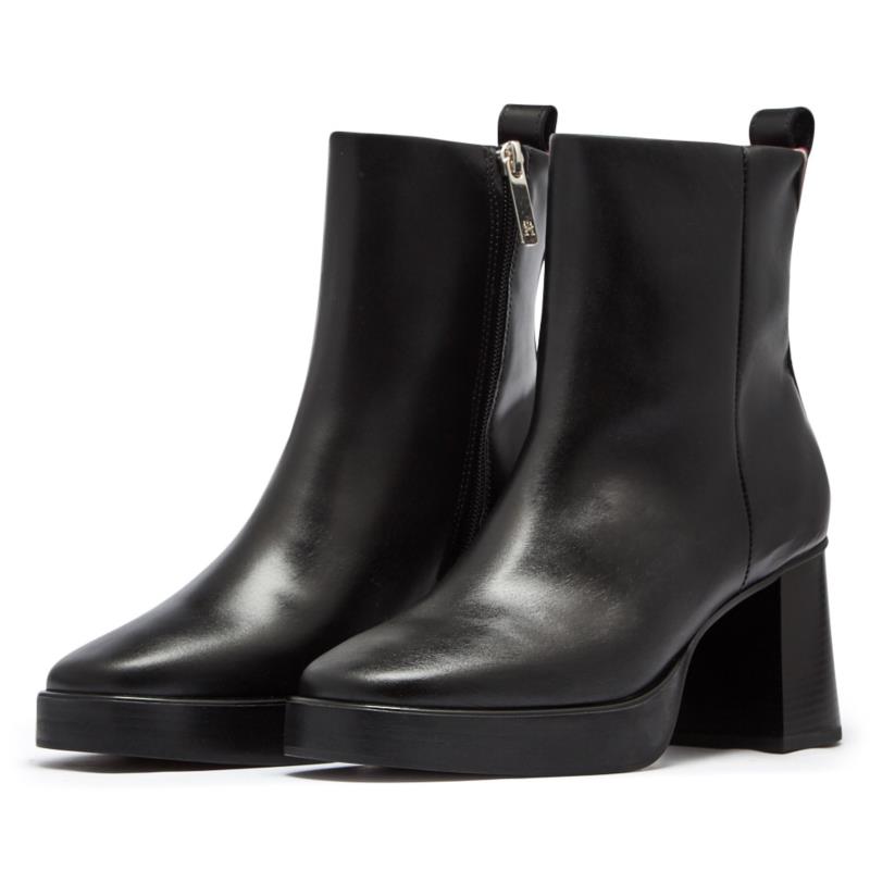 Tommy Hilfiger - Tommy Hilfiger Premium Leather High Heel Bootie FW0FW08100 - THBDS