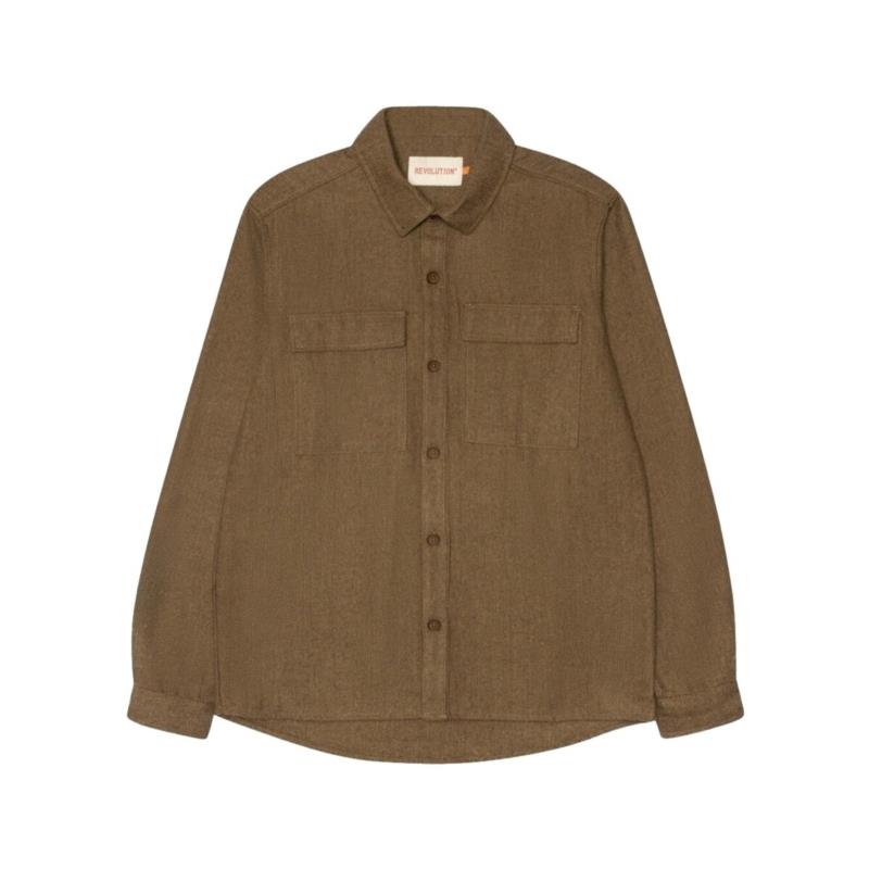 Πουκάμισο με μακριά μανίκια Rvlt Revolution Utility Shirt 3953 - Light Brown
