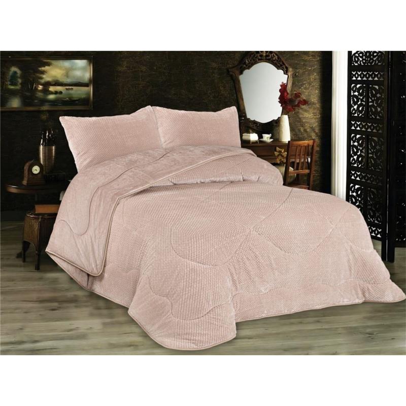 Κουβερτοπάπλωμα Popcorn Fleece Μονό 160x220εκ. Mocha 1950 DimCol (Ύφασμα: Polyester, Χρώμα: Μόκα) - DimCol - 33421006047