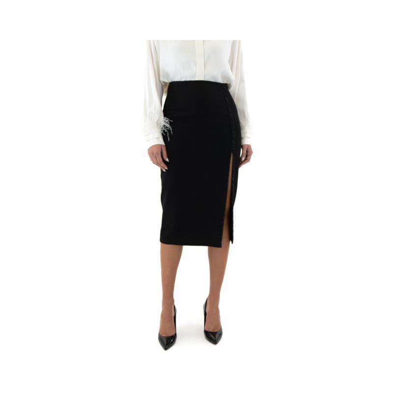 Κοντές Φούστες Access Fashion SLIT MIDI SKIRT WOMEN
