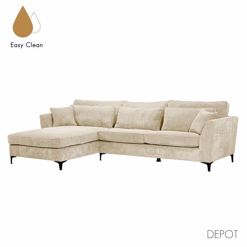 Liberta - Maison FOREVER Καναπές Beige με Αριστερή Γωνία 316x185x92cm 71-0158