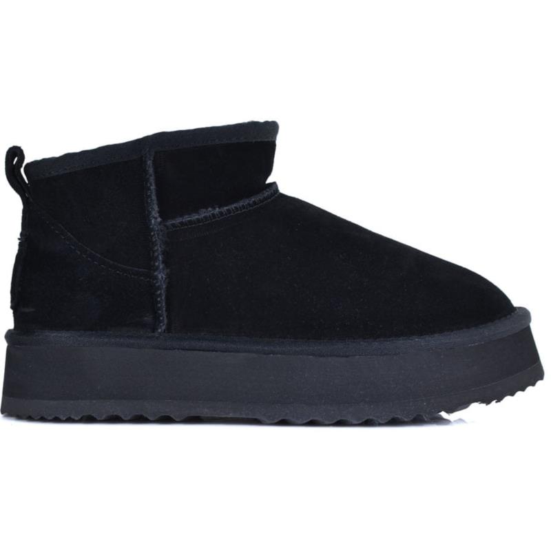 Μαυρο δίπατο δερμάτινο Australian Boot Kelara 41209