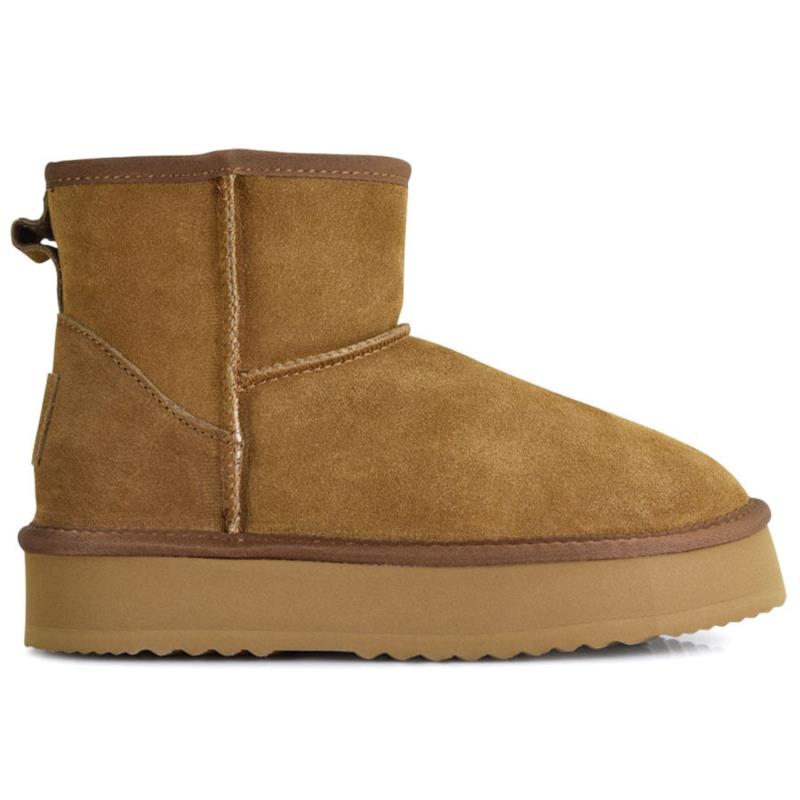 Καμελ δίπατο δερμάτινο Australian Boot Kelara 41210