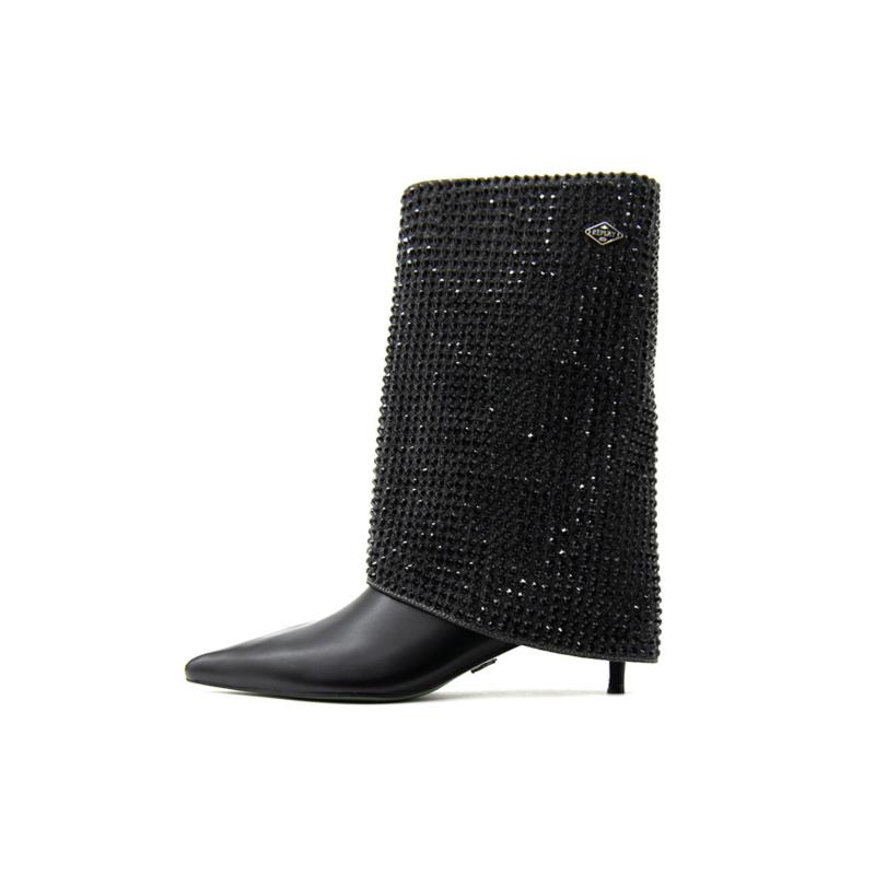 Μποτάκια/Low boots Replay GWN87.000.C0007S NEORAH STRASS MID HEEL BOOTS WOMEN