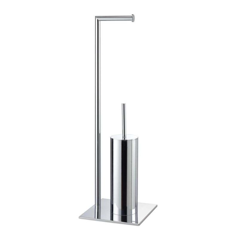 Πιγκάλ Με Χαρτοθήκη Μεταλλικό 20x20x71εκ. Tube 2nd Version Chrome Sealskin 800288 (Υλικό: Μεταλλικό, Χρώμα: Inox) - sealskin - sl-800288