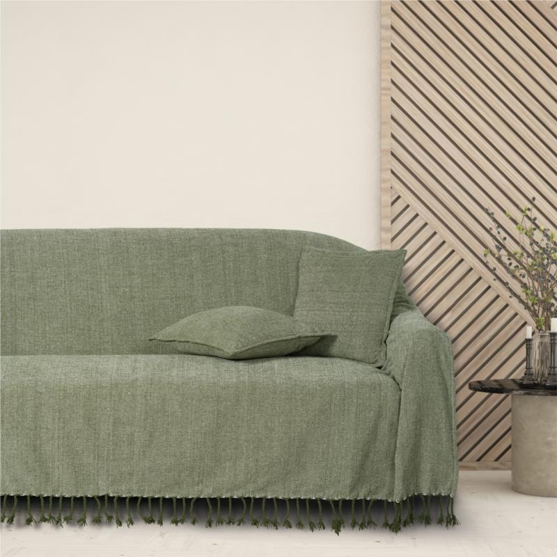 Ριχτάρι Chenille Διθέσιος 180x250εκ. Throws Line 0273 Olive Das Home (Ύφασμα: Chenille, Χρώμα: Λαδί) - Das Home - 420618250273