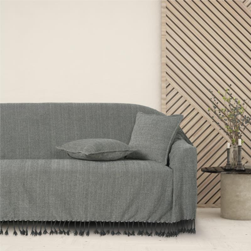 Ριχτάρι Chenille Διθέσιος 180x250εκ. Throws Line 0275 Dark Grey Das Home (Ύφασμα: Chenille, Χρώμα: Γκρι) - Das Home - 420618250275