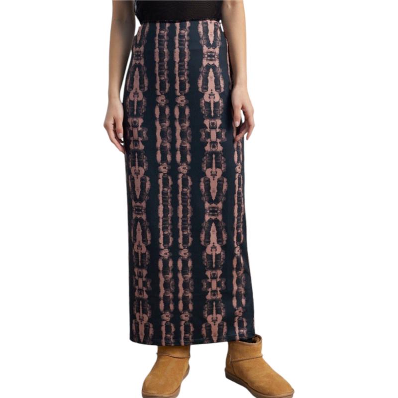 Φούστα 24 Colours Maxi Printed 70746b-BLACK Γυναικείο