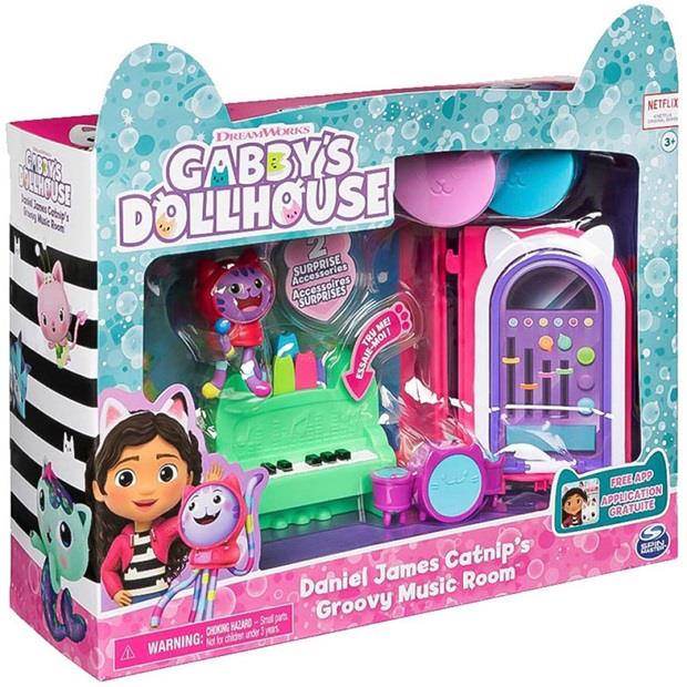 Spin Master Gabby's Dollhouse Daniel James Catnip Groovy Music Room Deluxe - 6065830