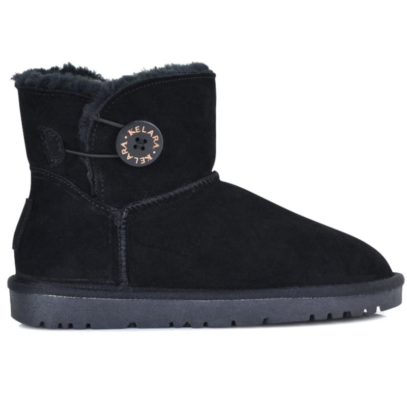 Μαύρο χαμηλό δερμάτινο Australian Boot Kelara 41204