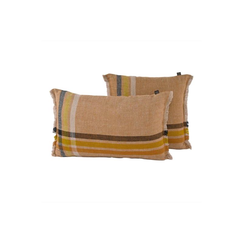 Haomy διακοσμητική λινή μαξιλαροθήκη "Malibu Daim" 45 x 45 cm - 100504_02_045H Μπεζ