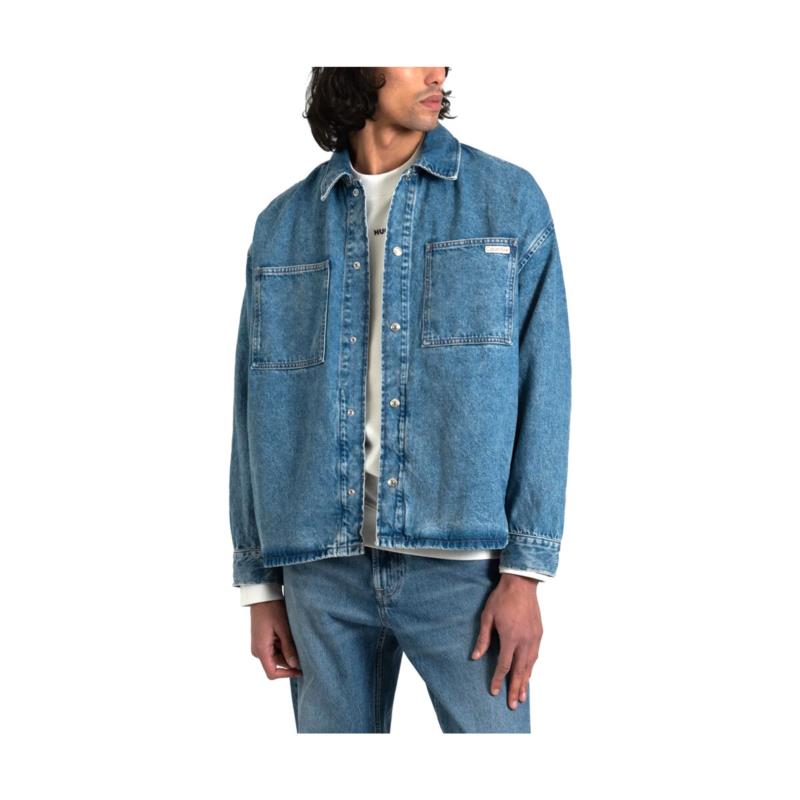 Πουκάμισο με μακριά μανίκια Calvin Klein Jeans DENIM RELAXED FIT OVERSHIRT MEN
