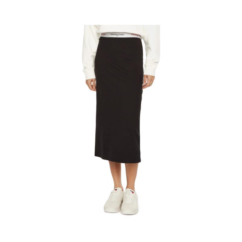Κοντές Φούστες Tommy Hilfiger TOMMY JEANS KNIT TAPE MIDI SKIRT WOMEN