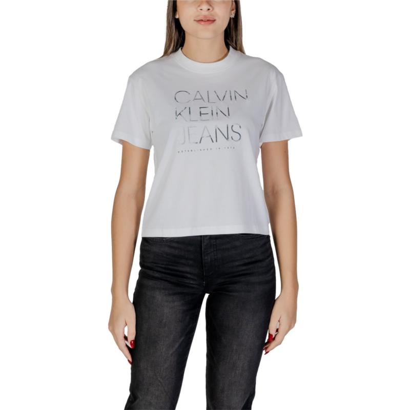 T-shirt με κοντά μανίκια Calvin Klein Jeans EMBROIDERED INSTITUTIONAL J20J224987