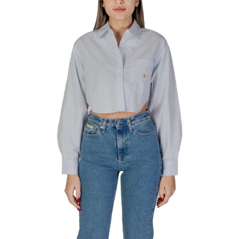 Πουκάμισα Calvin Klein Jeans WOVEN LABEL CROPPED J20J225078
