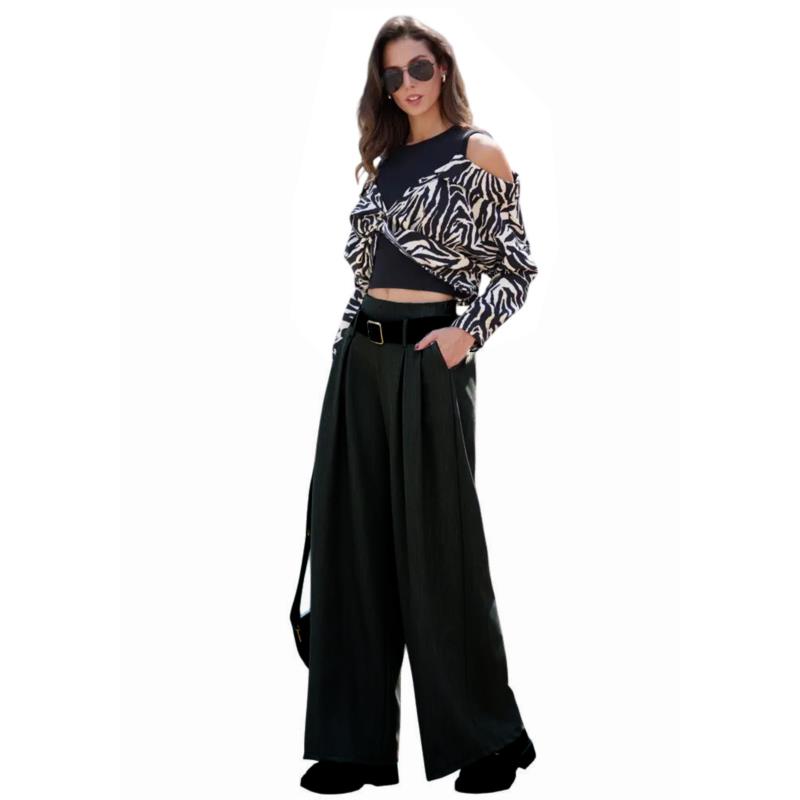 comfy παντελόνα με ζώνη Τheory black