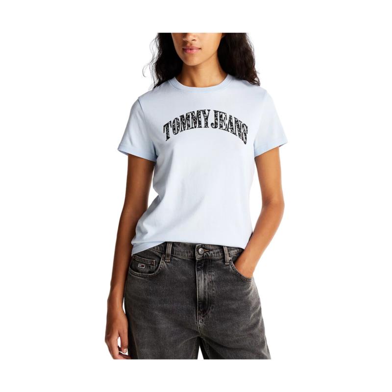T-shirt με κοντά μανίκια Tommy Hilfiger TOMMY JEANS FLORAL VARSITY REGULAR FIT T-SHIRT WOMEN