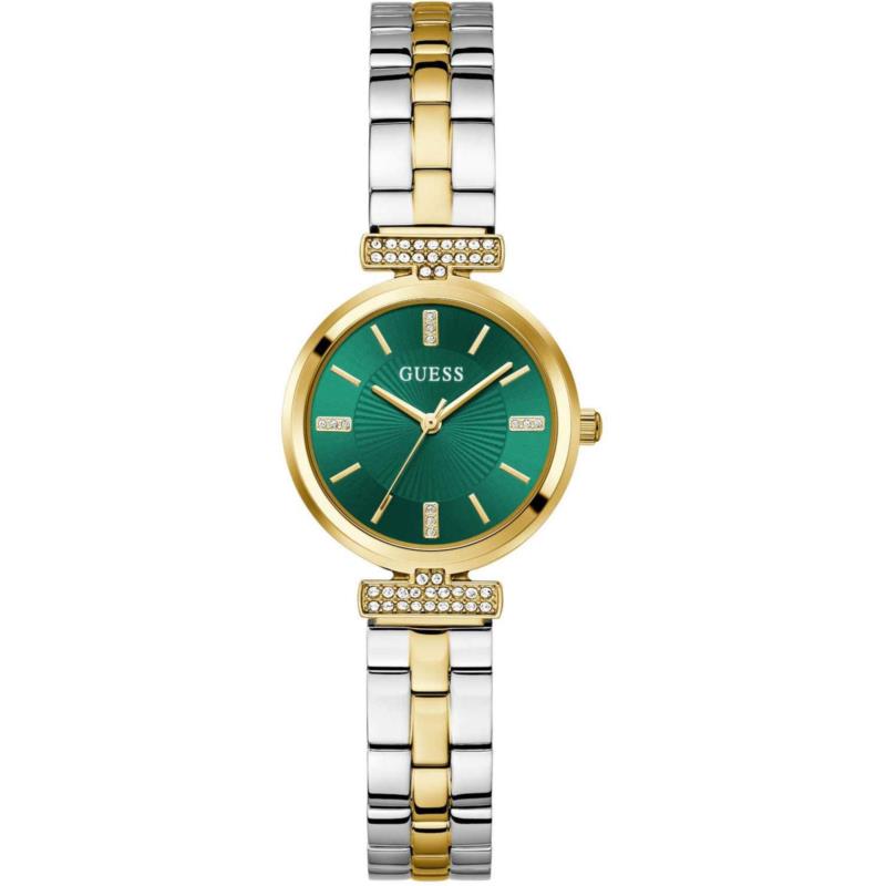GUESS Array Crystals - GW0762L6, Silver case with Stainless Steel Bracelet