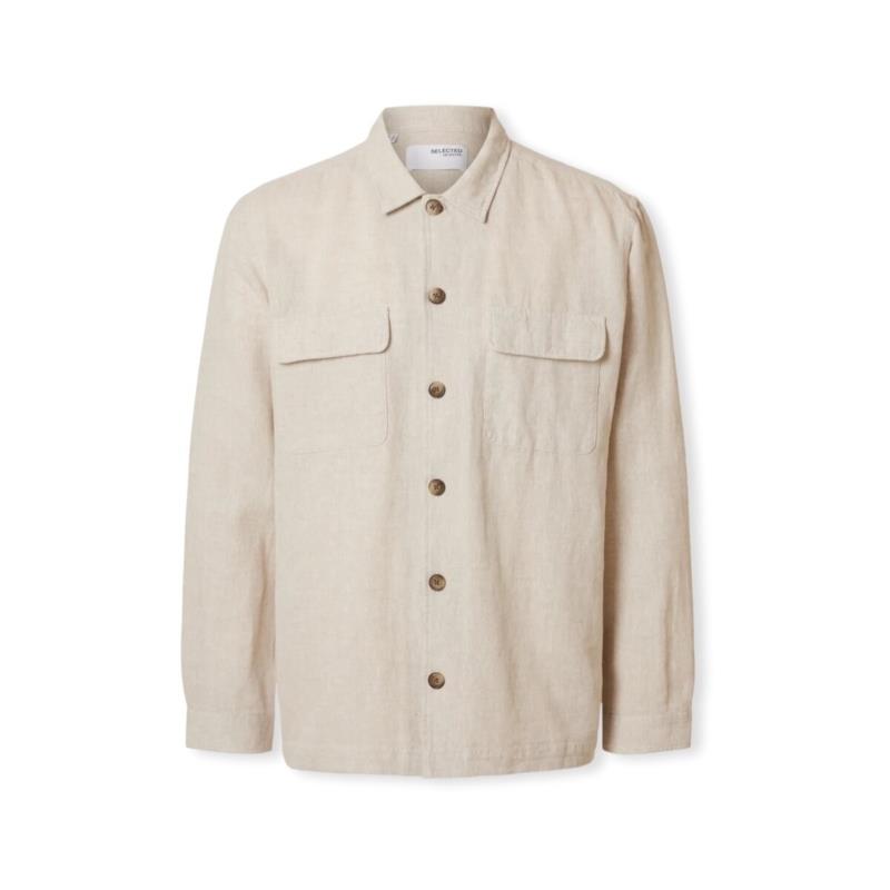 Πουκάμισο με μακριά μανίκια Selected Noos Leroy Sun Shirt - Pure Cashmere