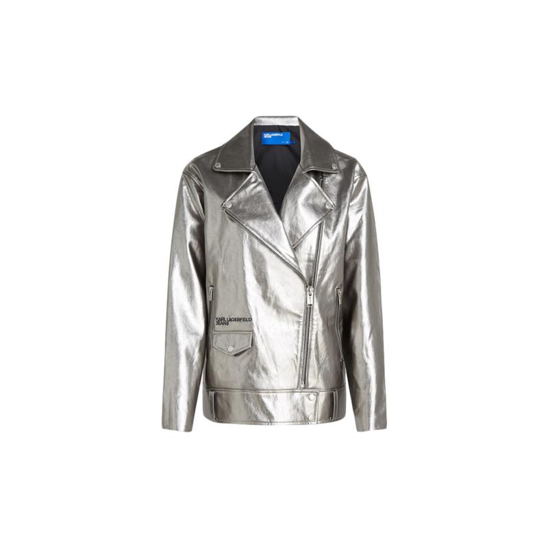 Χοντρό μπουφάν Karl Lagerfeld FAUX LEATHER JACKET WOMEN