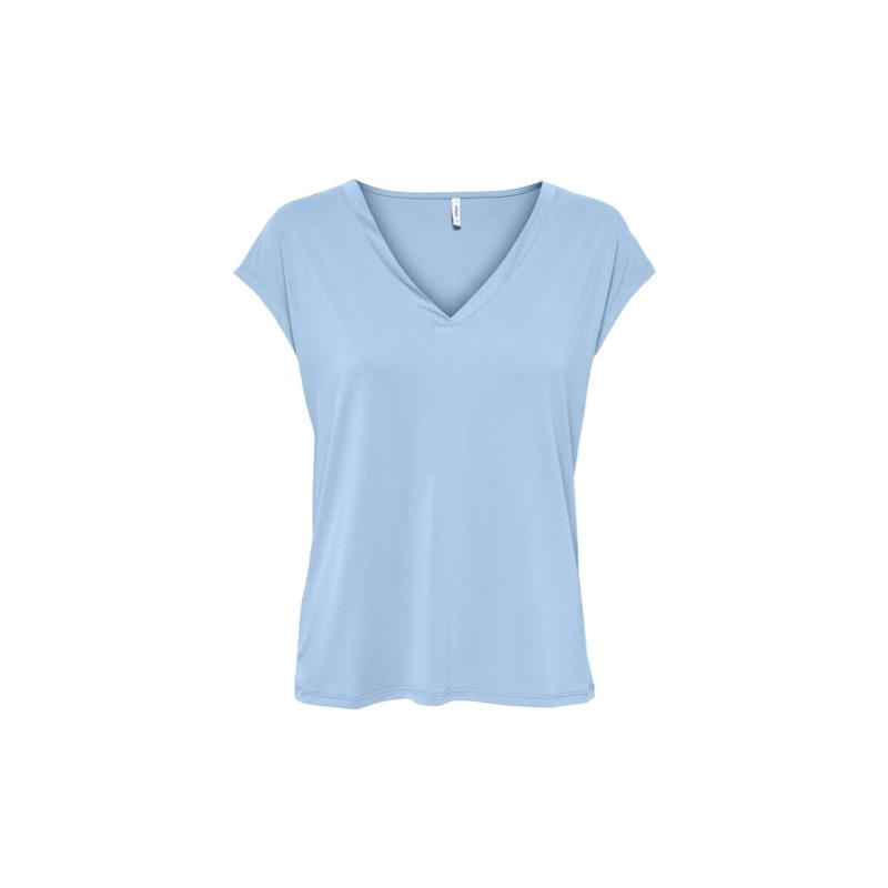 T-shirt με κοντά μανίκια Only ONLFREE V-NECK T-SHIRT WOMEN