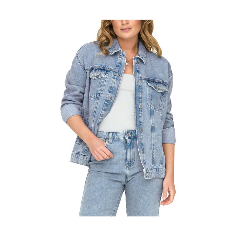 Χοντρό μπουφάν Only ONLOCEAN DENIM OVERSIZE FIT JACKET WOMEN