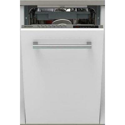 Εντοιχιζόμενο πλυντήριο πιάτων,QW-NS1GI47EX, 10 σετ,45 W, mm,Sharp