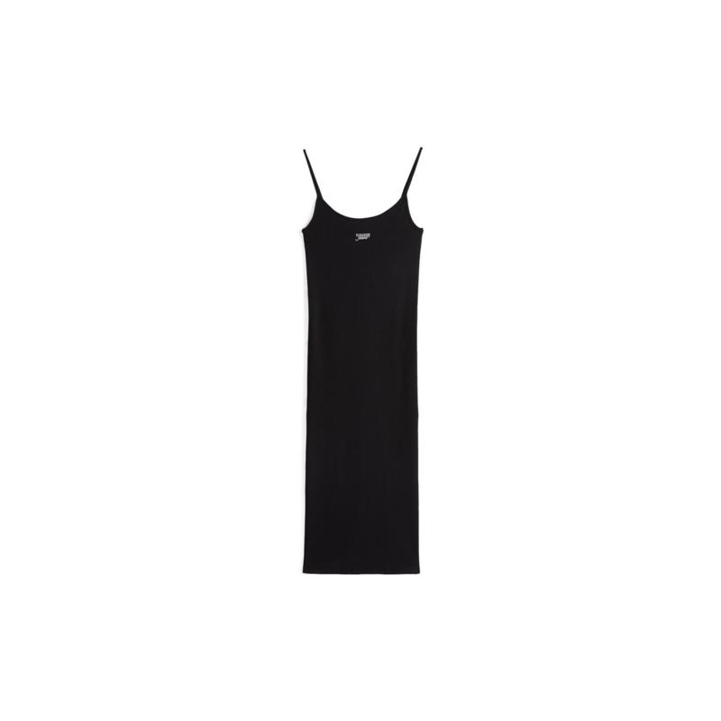 Φορέματα Tommy Hilfiger TOMMY JEANS SCRIPT SLEEVELESS MIDI DRESS WOMEN