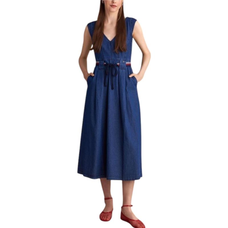 Φόρεμα Attrattivo Μακρύ Με Εφέ Denim 91253765-BLUE Γυναικείο