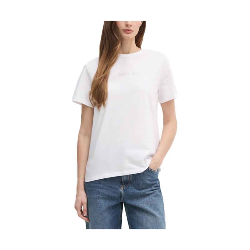T-shirt με κοντά μανίκια Calvin Klein Jeans CHEST GRAPHIC REGULAR FIT T-SHIRT WOMEN