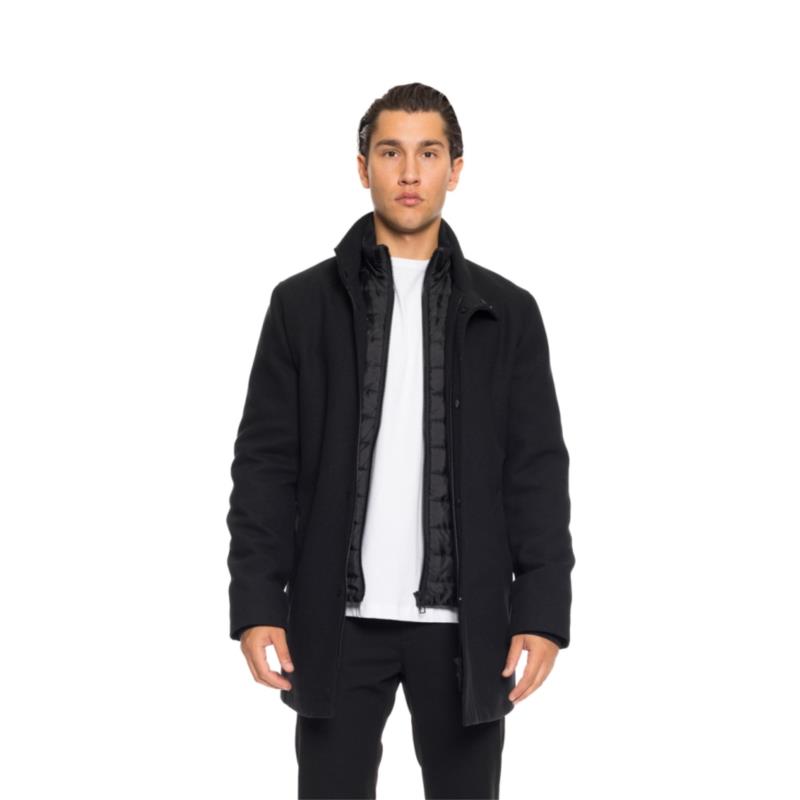 Biston fashion ανδρικό demi πανοφώρι με γιακά ΜΑΥΡΟ 52-201-120-010-M