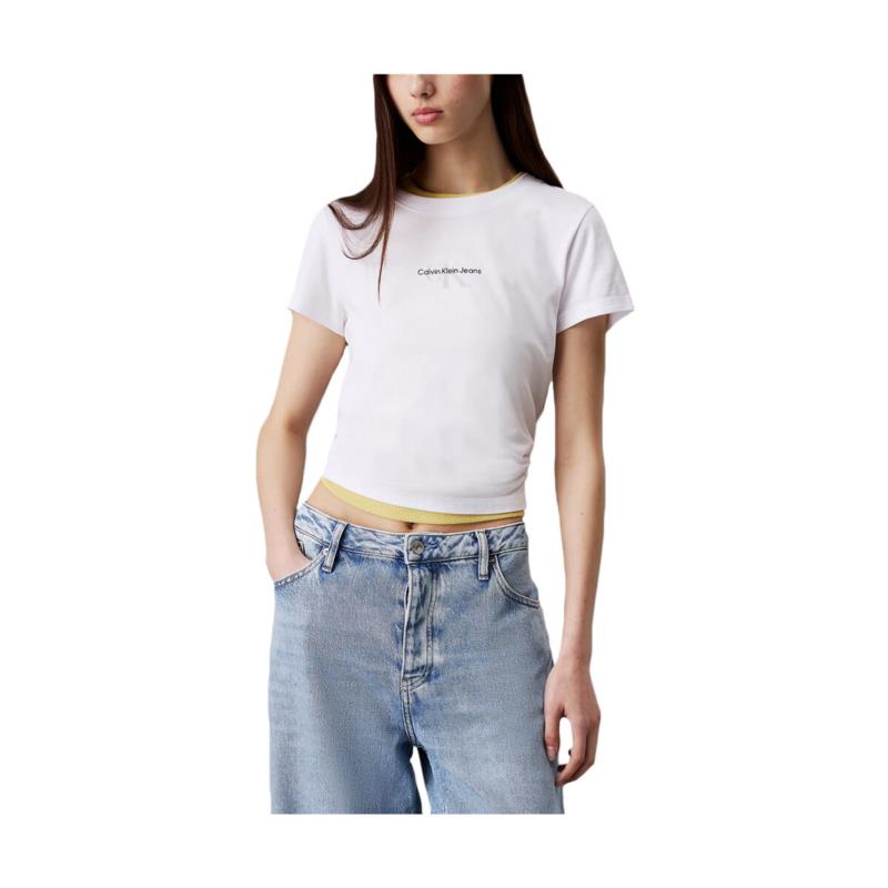 T-shirt με κοντά μανίκια Calvin Klein Jeans GRADIENT MONOLOGO SLIM FIT T-SHIRT WOMEN