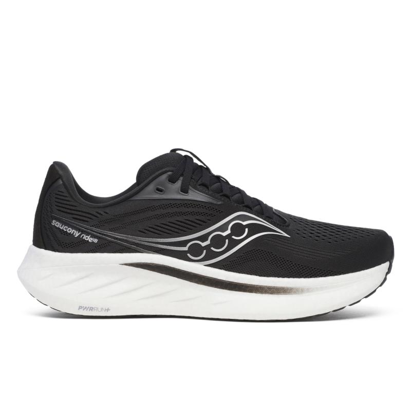 Saucony - S21000 RIDE 18 - BLACK WHITE