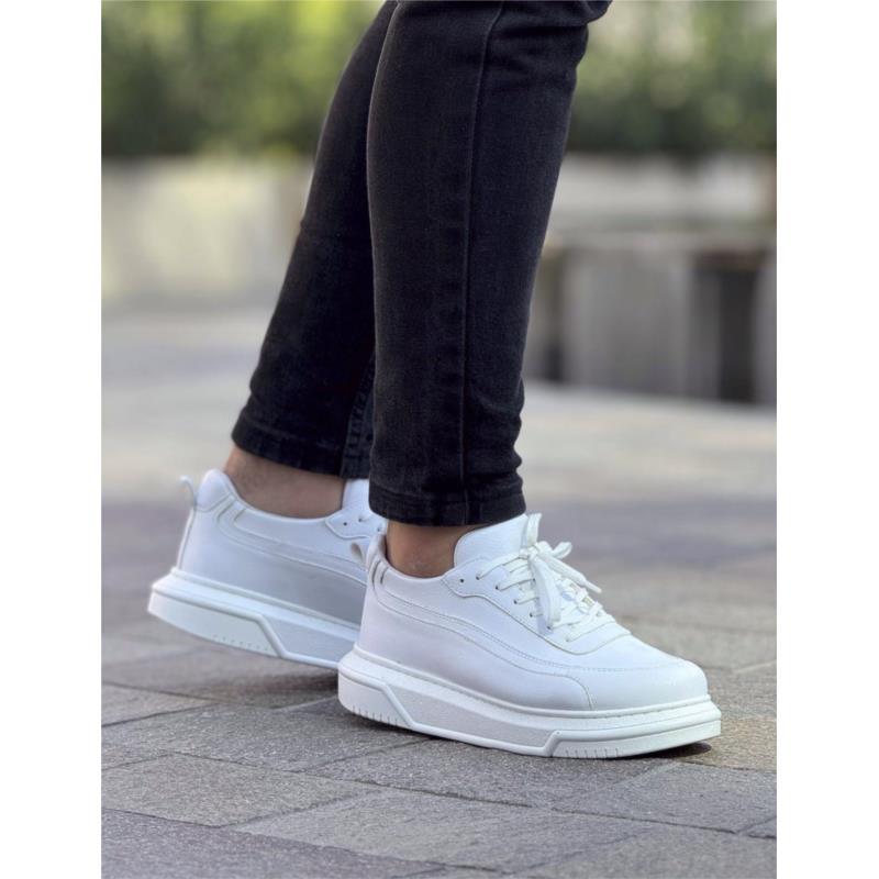 Ανδρικά λευκά Sneakers με λαστιχένια σόλα CH987W
