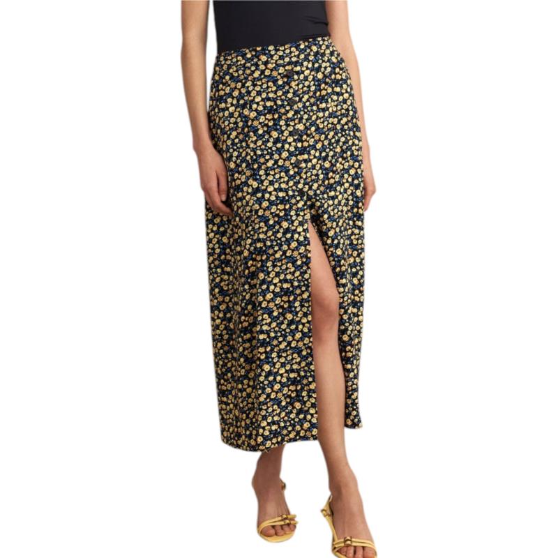 Φούστα Attrattivo Liberty Με Κουμπιά Μπροστά 9920516-MULTICOLOR Γυναικείο