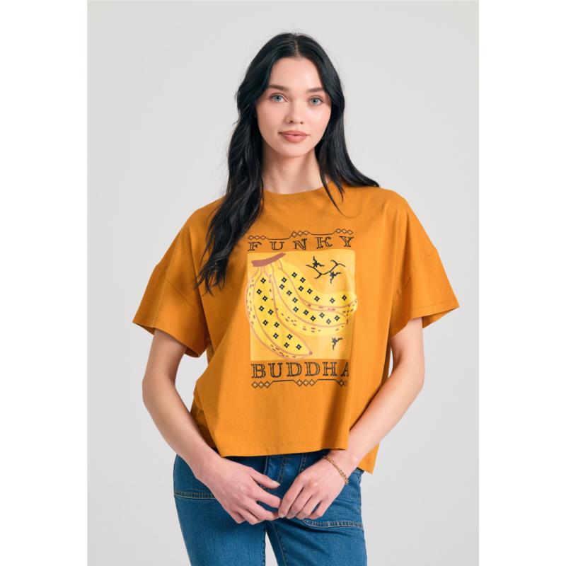 Loose fit t-shirt από οργανικό βαμβάκι με τύπωμα