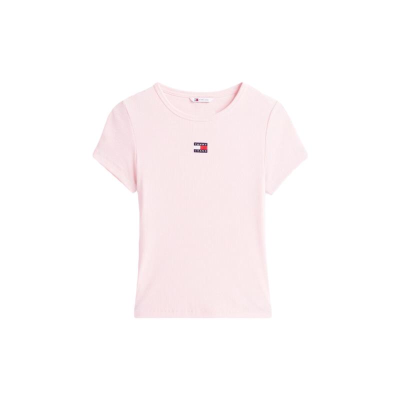 T-shirt με κοντά μανίκια Tommy Hilfiger TOMMY JEANS RIB BADGE SLIM FIT T-SHIRT WOMEN