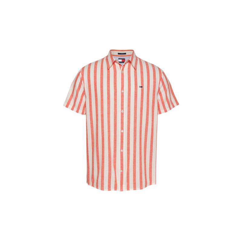 Πουκάμισο με μακριά μανίκια Tommy Hilfiger TOMMY JEANS LINEN BLEND SHORTSLEEVE REGULAR FIT SHIRT MEN
