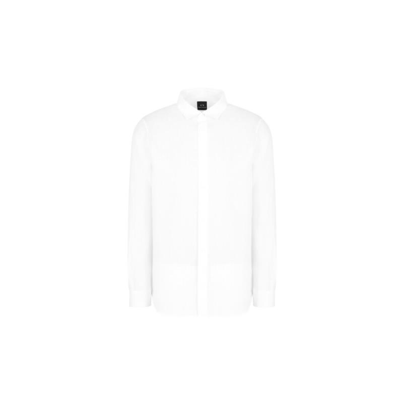 Πουκάμισο με μακριά μανίκια EAX LINEN SHIRT MEN
