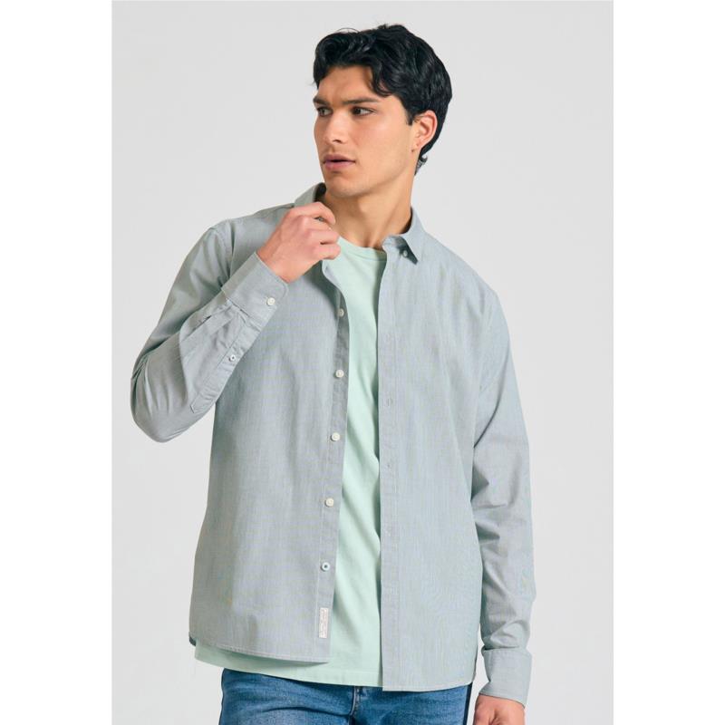 Yarn dyed oxford ριγέ πουκάμισο
